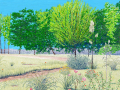 Sigrid Nora - Kloosterpark 2 2025. Potlood en stift op papier, 42x59,4 cm.